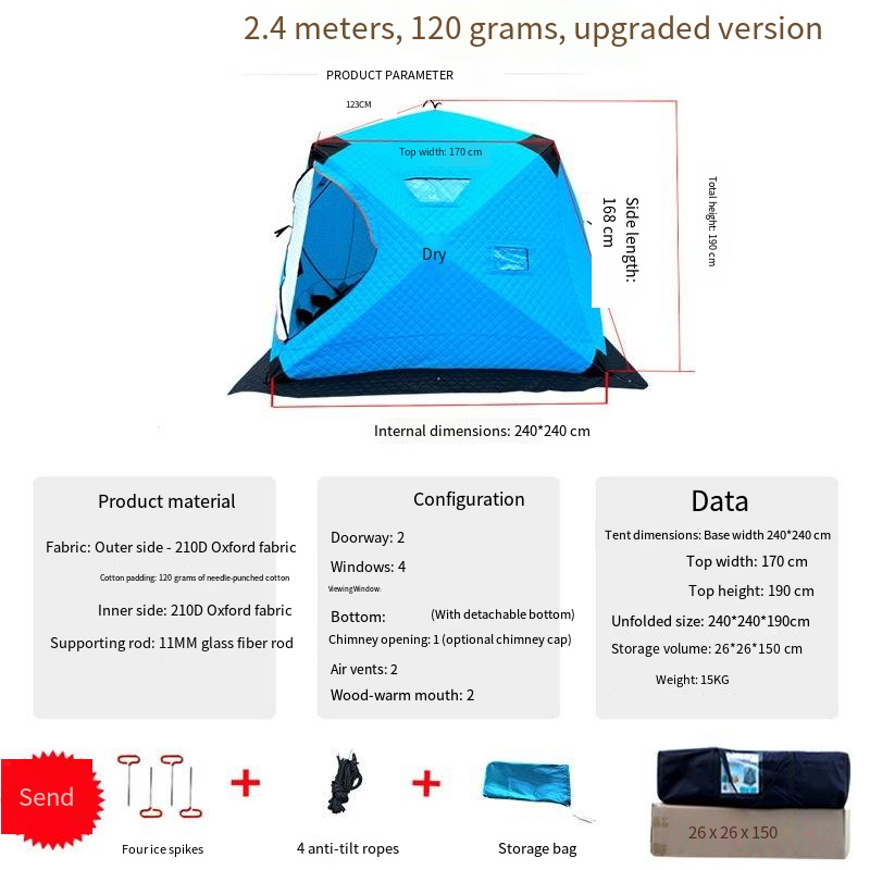 Snow Fishing House Cold-proof  - Fishing Equipment Needed recension och pris