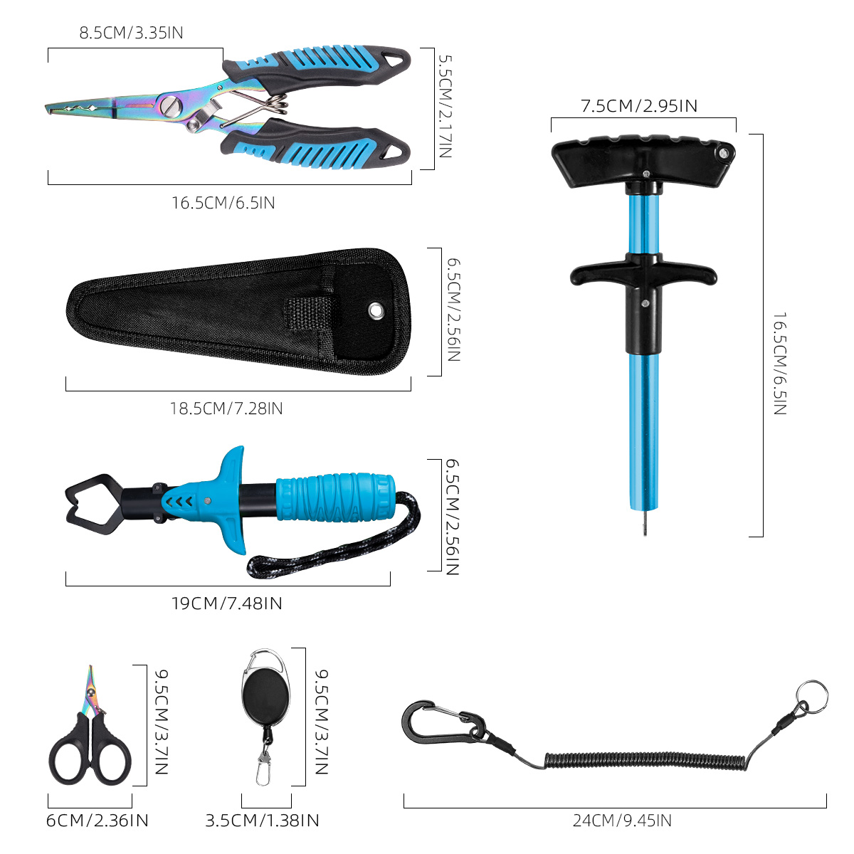 7-Piece Fishing Tool Set, Prof - Braided Fishing Line recension och pris